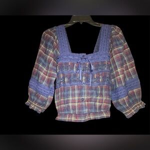 American eagle plaid top.